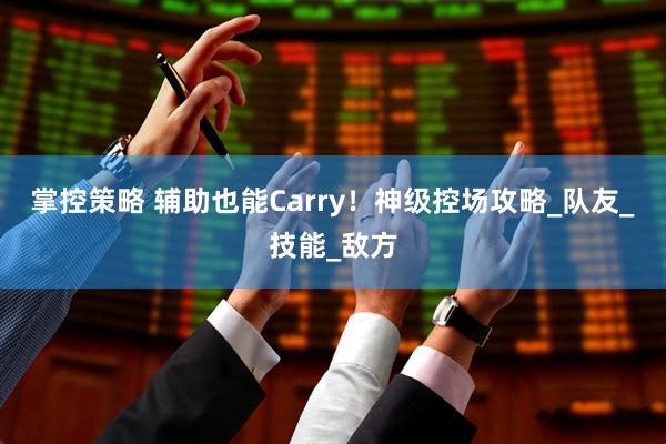 掌控策略 辅助也能Carry！神级控场攻略_队友_技能_敌方