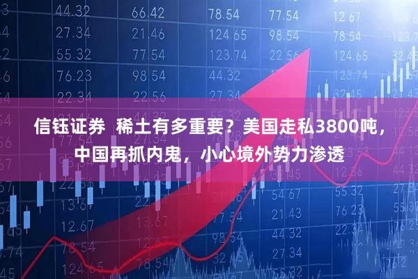 信钰证券 稀土有多重要?美国走私3800吨,中国再抓内鬼,小心境外势力渗透